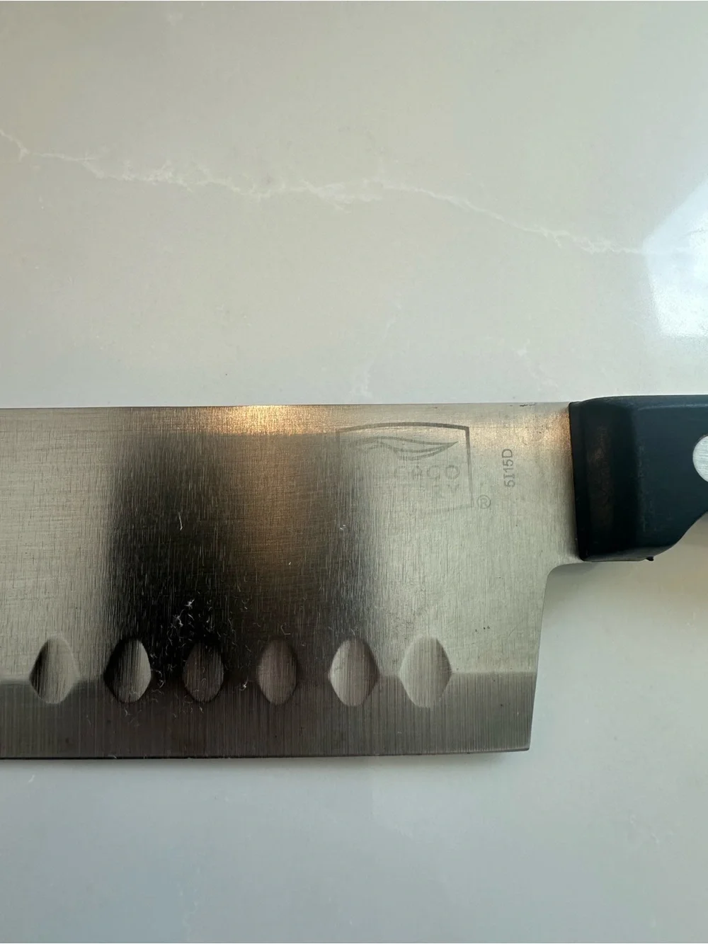 Chicago Cutlery Chef Knife 7 in Blade Stainless Steel Black Plastic Handle